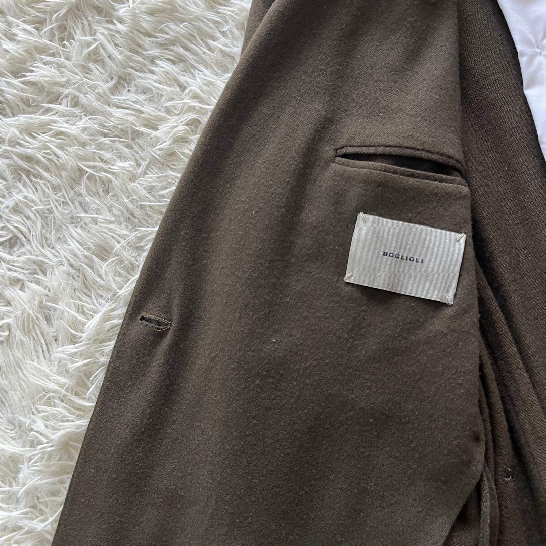 <美品>BOGLIOLI dover カーキ ウール ダブルジャケット 50