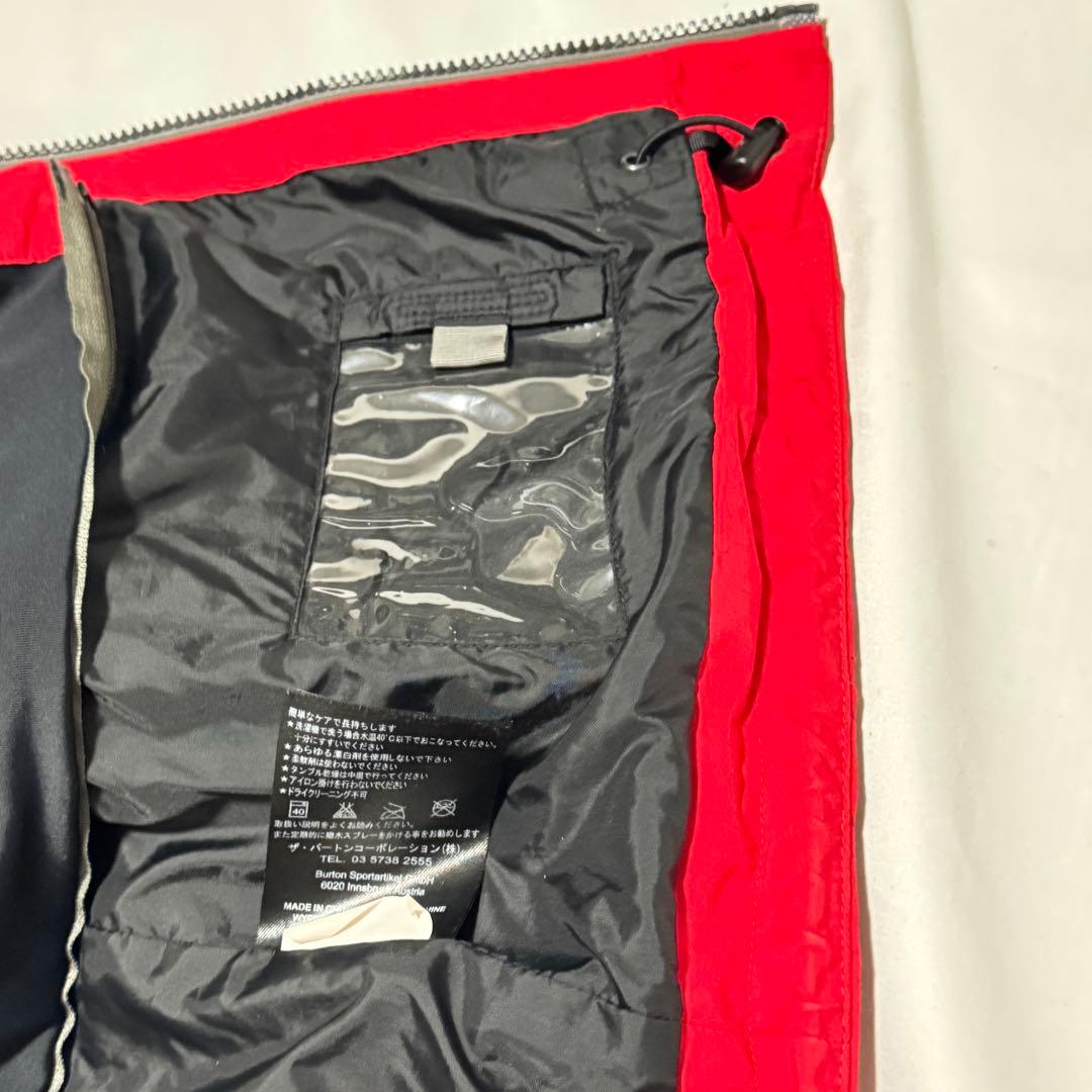 バートン［ａｋ］ゴアテックス スノーボードジャケット 赤 サイズM