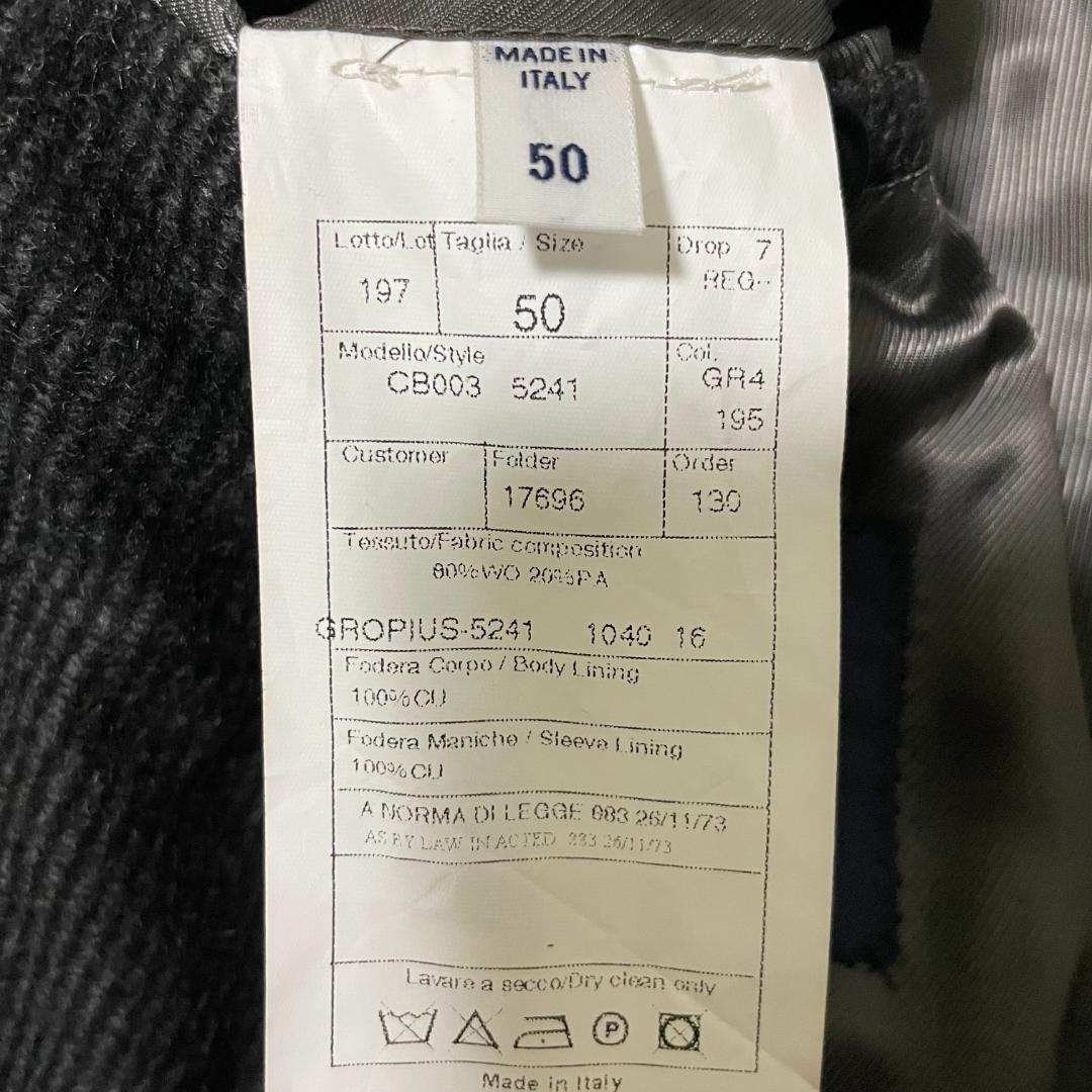 XL/現行モデル ビームスエフ チェスターコート ロング丈 グレー イタリア製