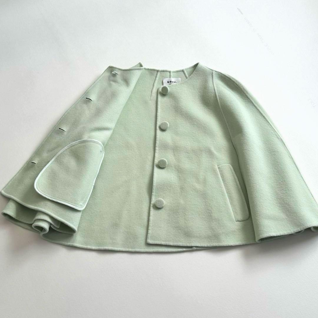 49AV.junko shimada ジュンコシマダ　リバー仕立ノーカラーJK