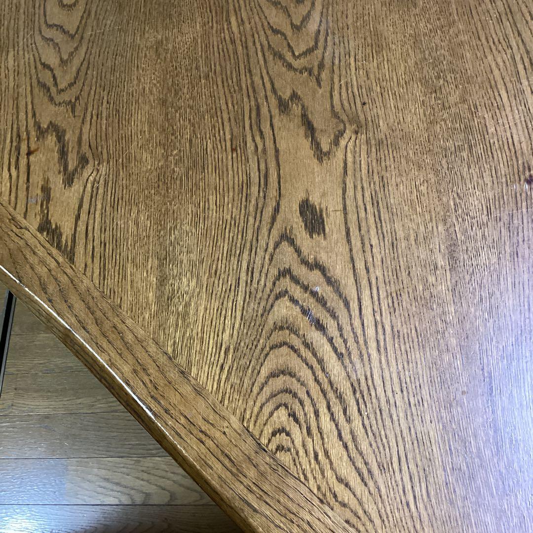 天然木単板　ダイニングテーブル　大型　変則五角形　5人向け