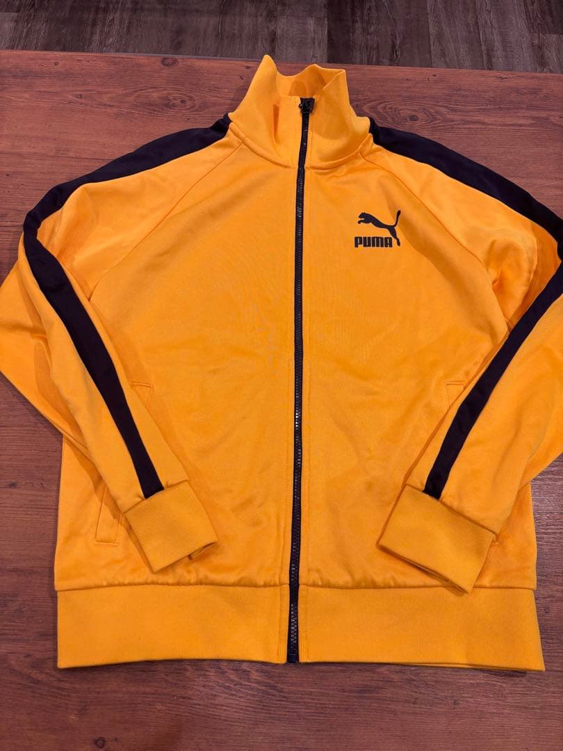 PUMA T7 トラックジャケット ワンポイントロゴ イエロー