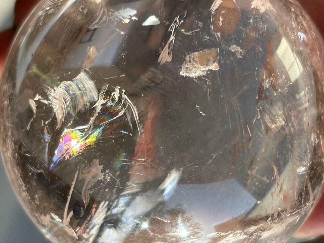 《ピンククリアクォーツ＊ピンクファイヤークォーツ大サイズスフィア》