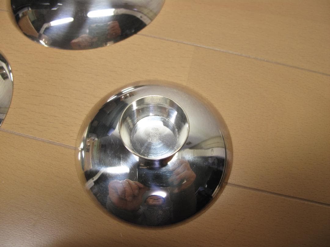 ナビがなかったら　泣くさま専用　純銀　三重盃　共箱　尚美堂