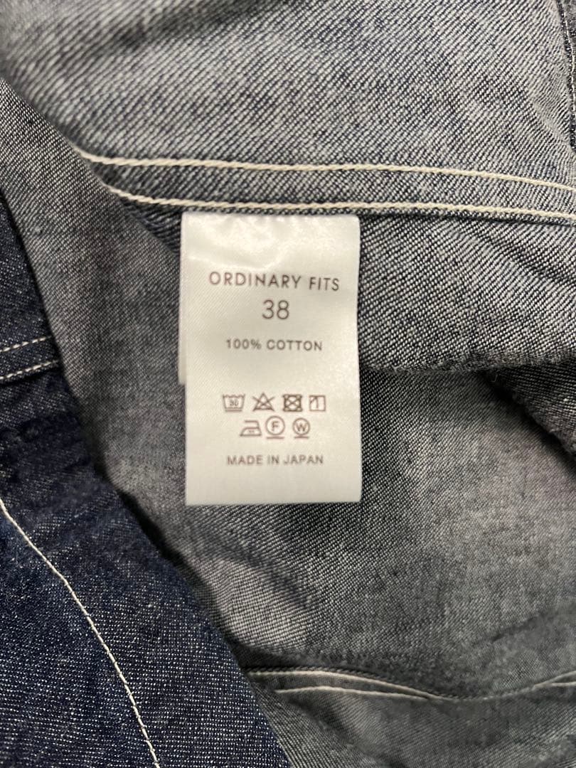 【ORDINARY FITS】ラウンドカラー デニムプルオーバー38