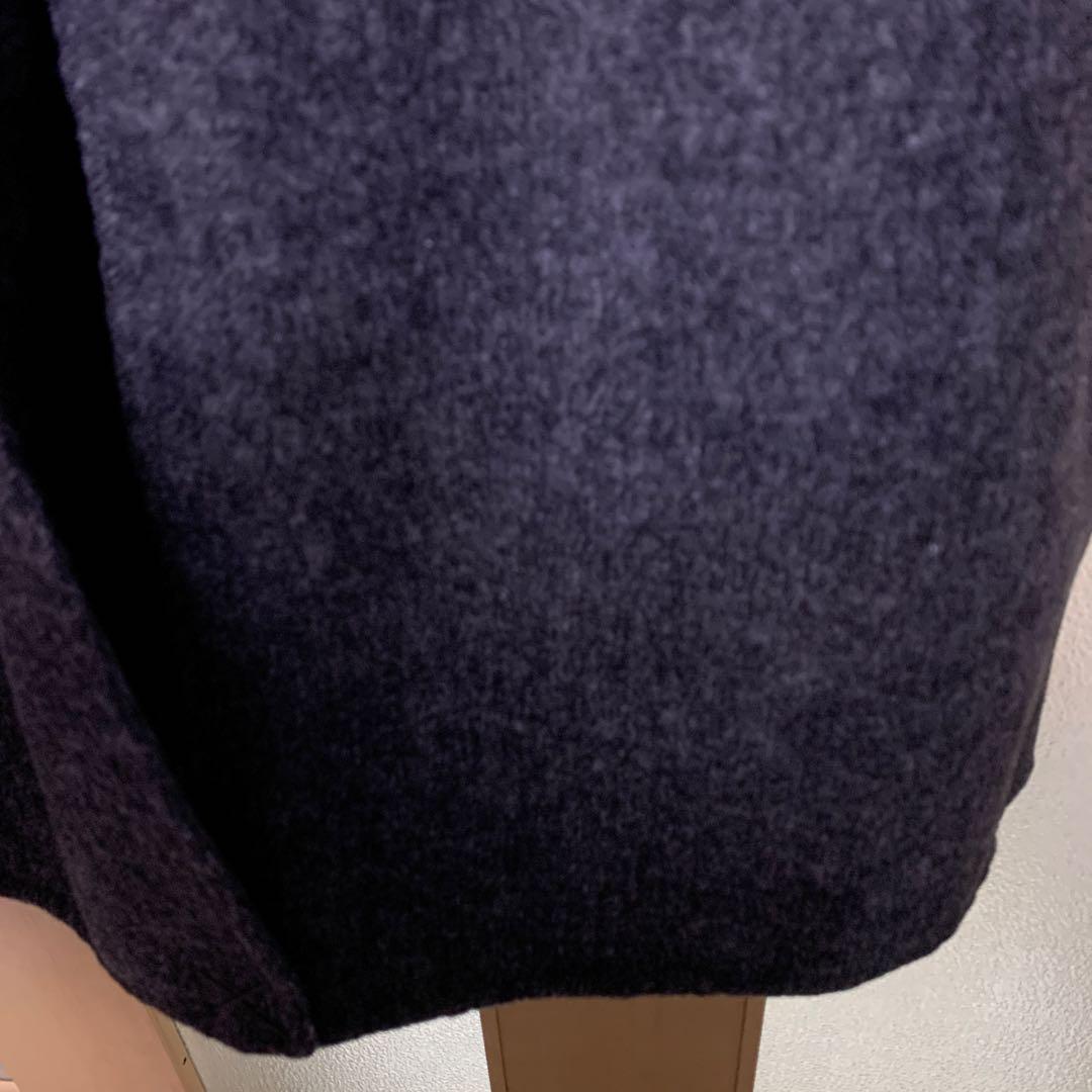 ZARAザラベルト付きウールコートダークグレーL新品未使用タグ付き