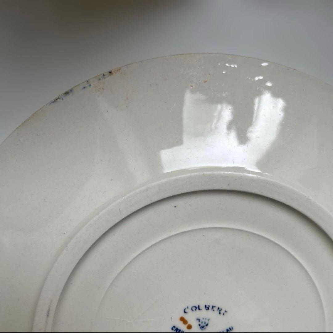 クレイユモントロー　コルベール　平皿　ディナープレート　フランスアンティーク