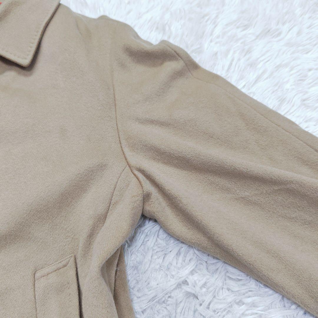 【ジェイプレス】カシミヤ羊毛ステンカラーコート 比翼ボタン 通勤 J.PRESS