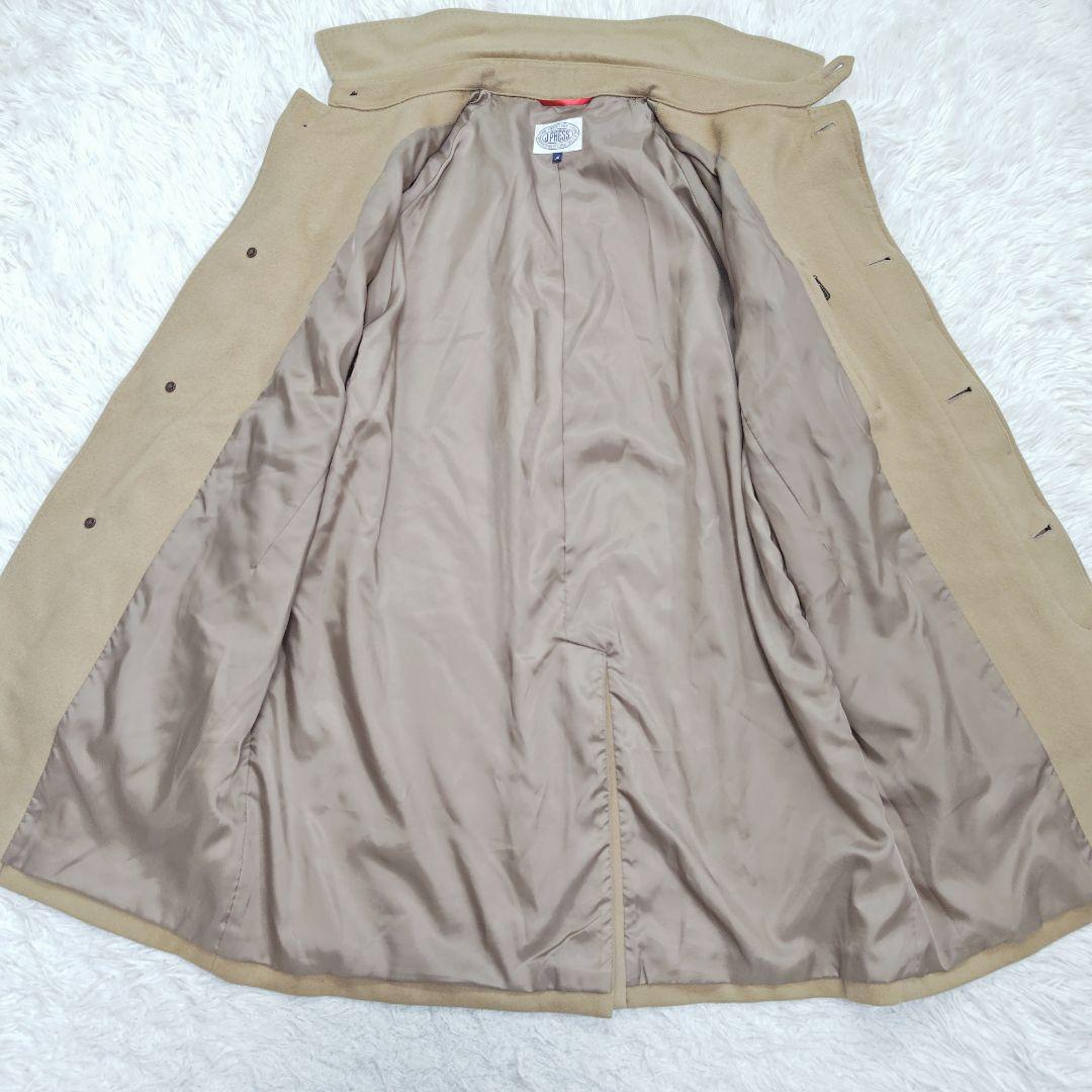 【ジェイプレス】カシミヤ羊毛ステンカラーコート 比翼ボタン 通勤 J.PRESS