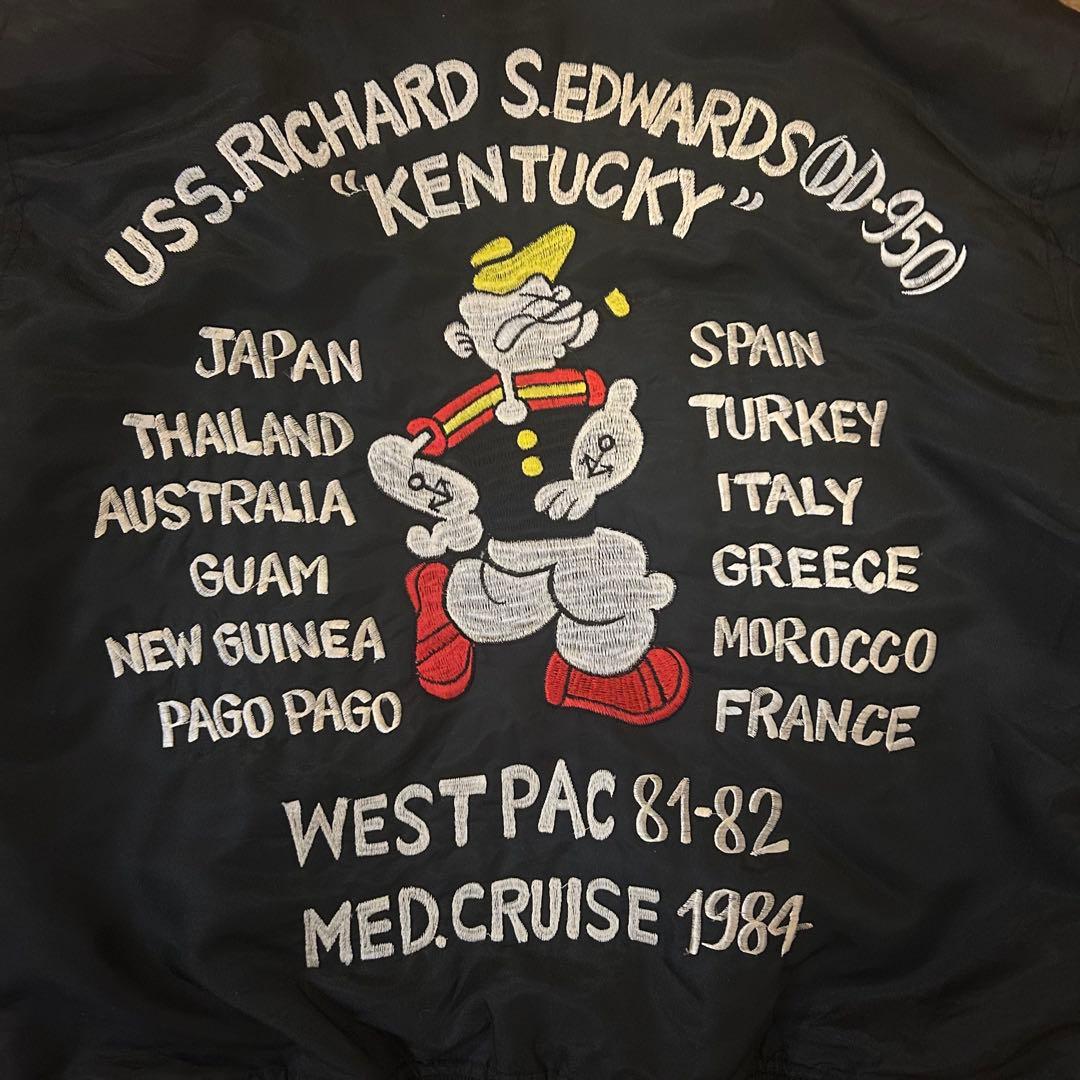 スーベニアジャケット MA-1 ポパイ ベトジャン 刺繍 ミリタリー