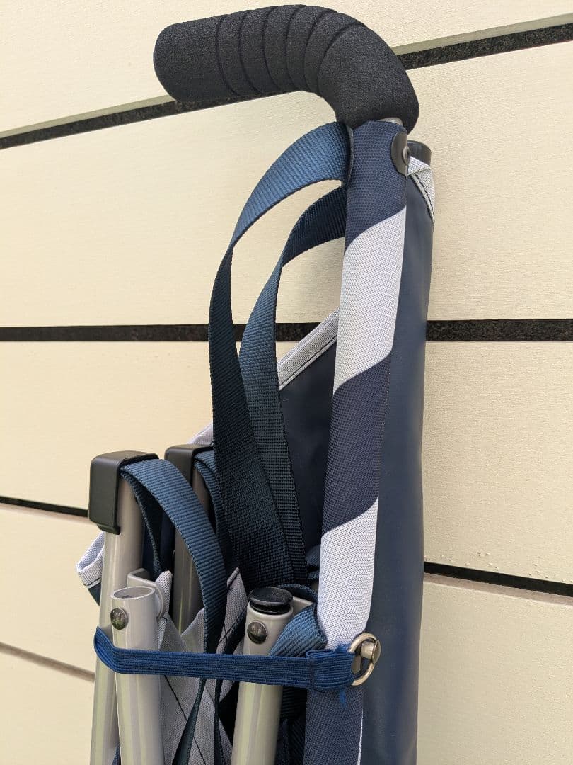 美品 マクラーレン ガダバウトチェア 紺×白 収束型 ヴァガボンドチェアA＆F