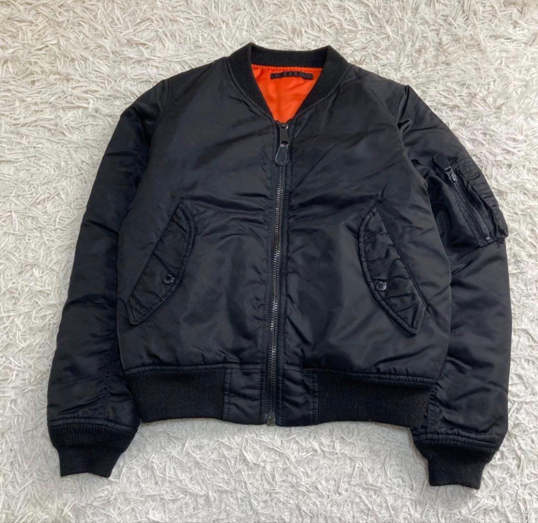 美品✨アヴィレックス ミリタリージャケット/L/ナイロン ブラック