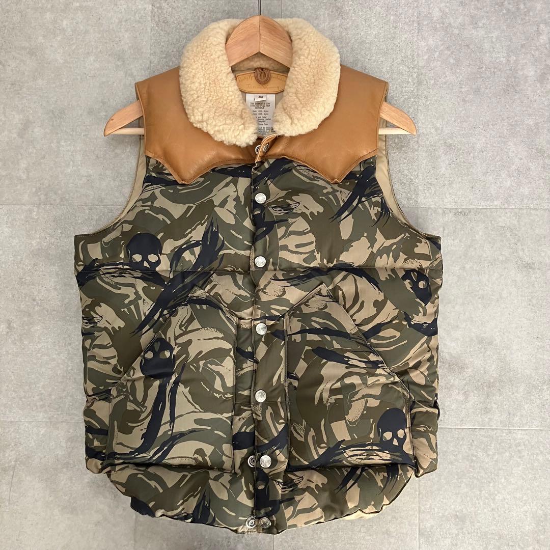 ヒステリックグラマー別注 ロッキーマウンテン ダウンベスト/36/迷彩