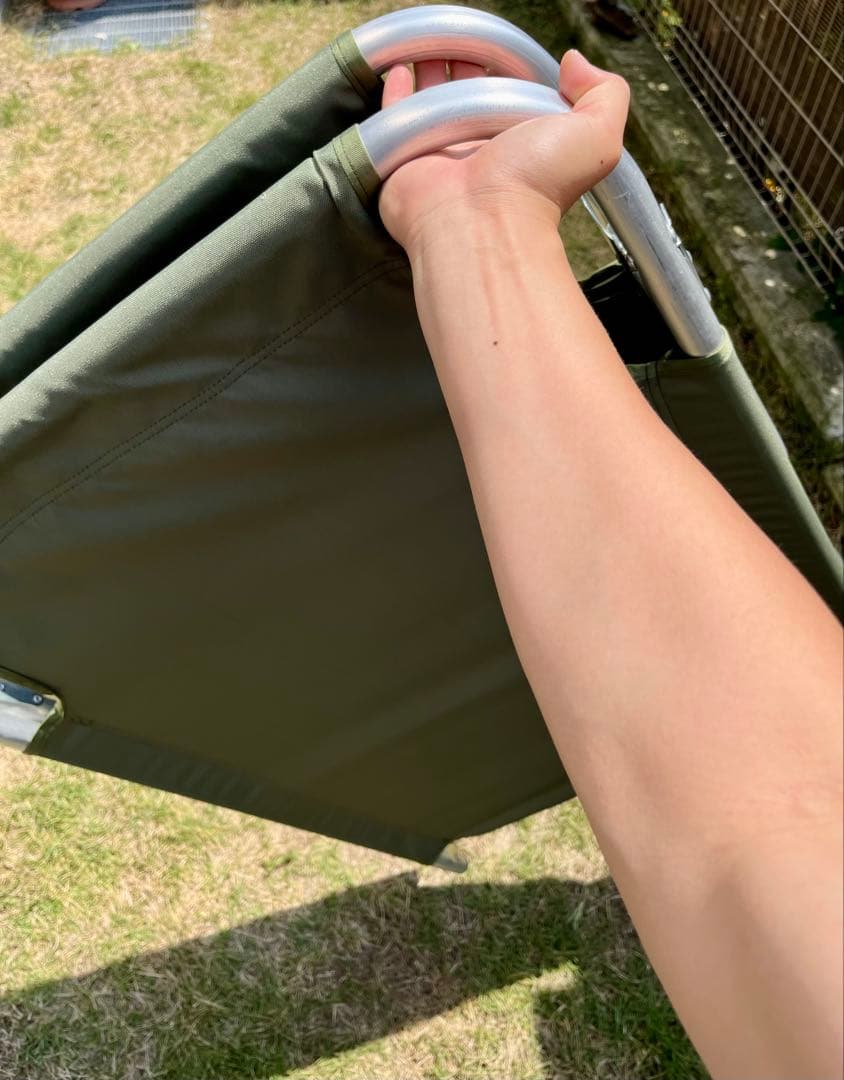 米軍放出未使用品 折りたたみ式コット 簡易ベッド アルミフレーム 軽量