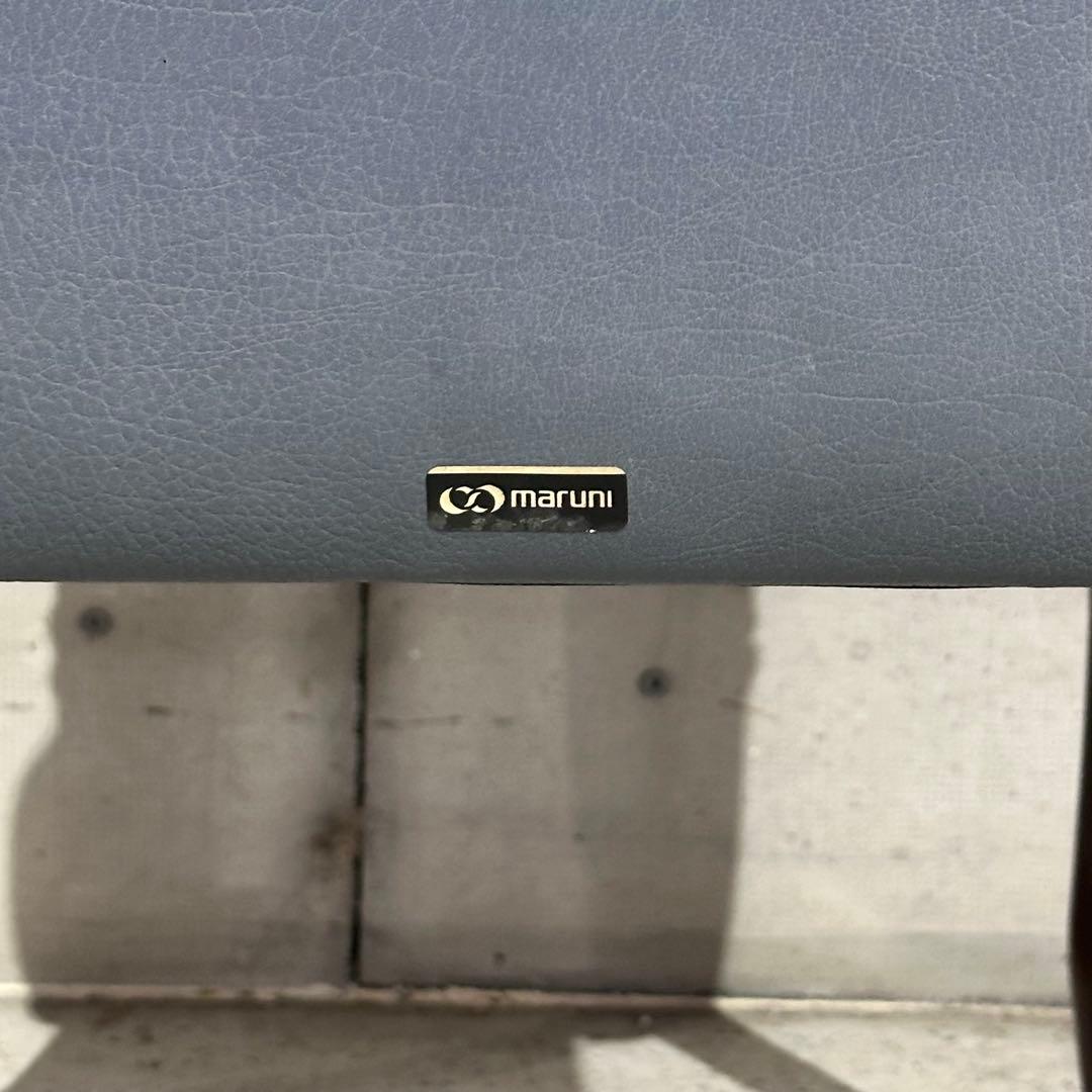 ✦マルニ木工✦ アームチェア 昭和レトロ レザー調 鋲打ち クラシックチェア