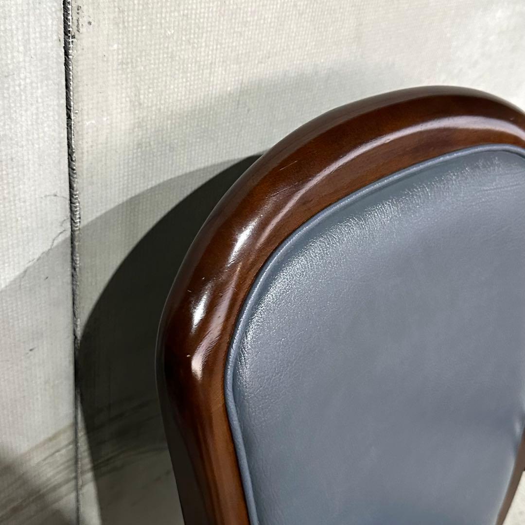 ✦マルニ木工✦ アームチェア 昭和レトロ レザー調 鋲打ち クラシックチェア