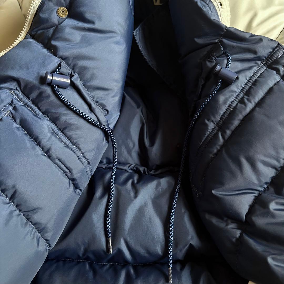 【90s vintage】ダウンジャケット　肉厚　短丈　ウエストコード　フード付