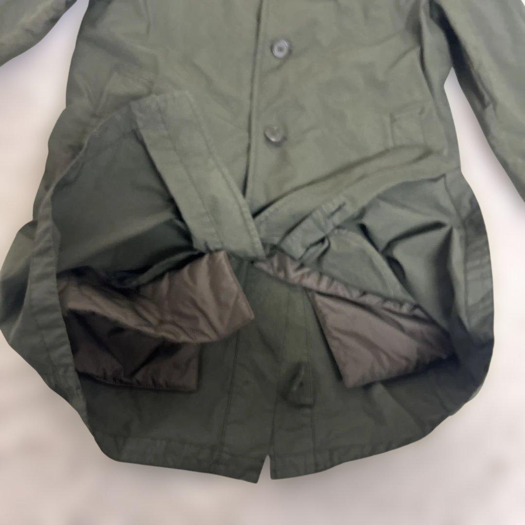 美品】アスペジ ライナー付き ステンカラーコート カーキ ロング M程度