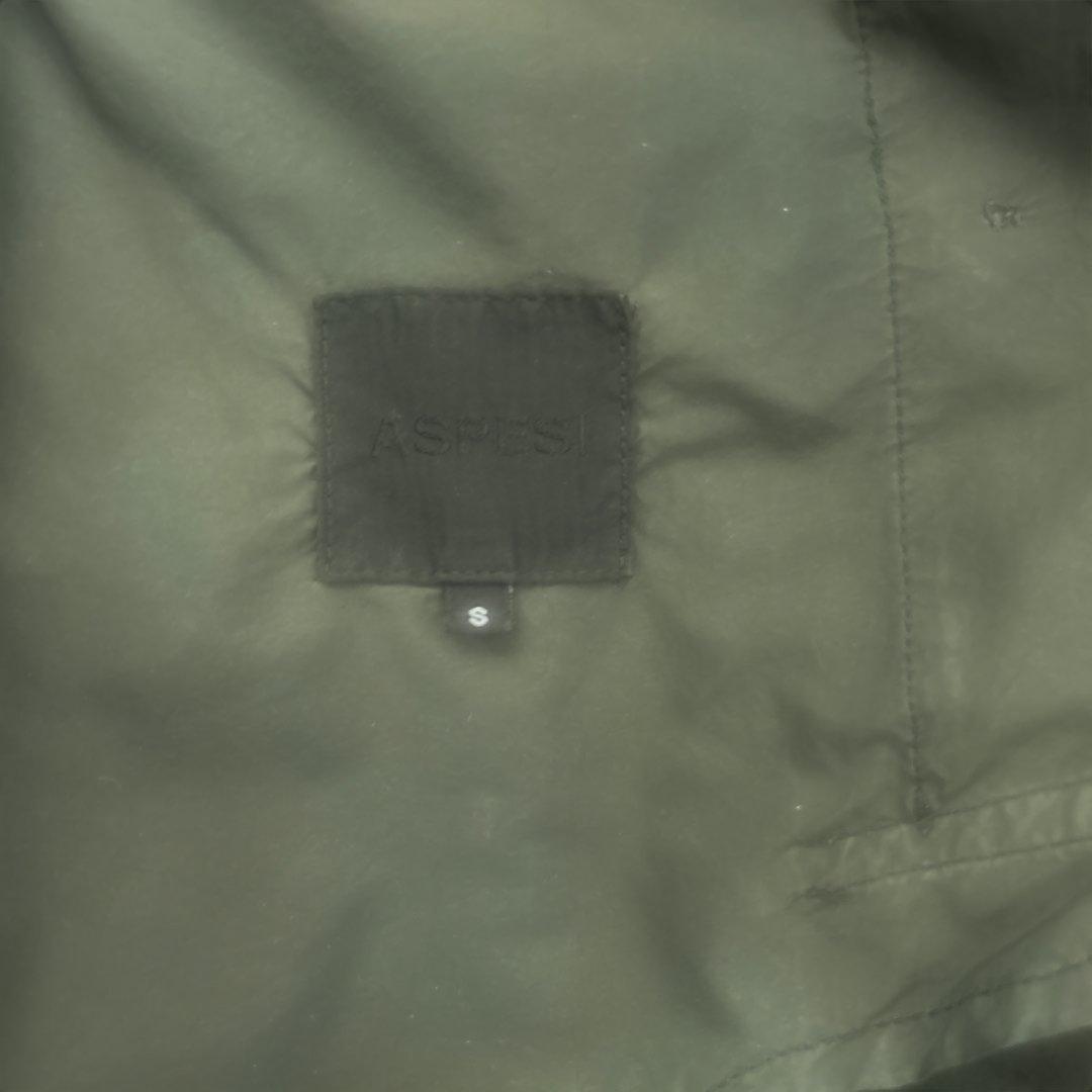 美品】アスペジ ライナー付き ステンカラーコート カーキ ロング M程度