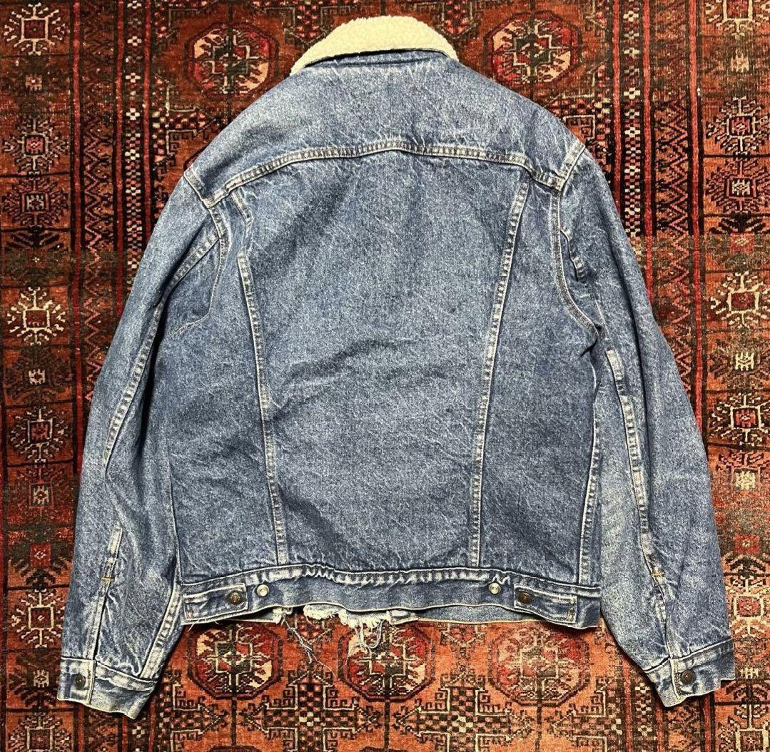 ◆身幅60 USA製SIZE42 LEVI’Sボアデニムジャケットボタン裏527