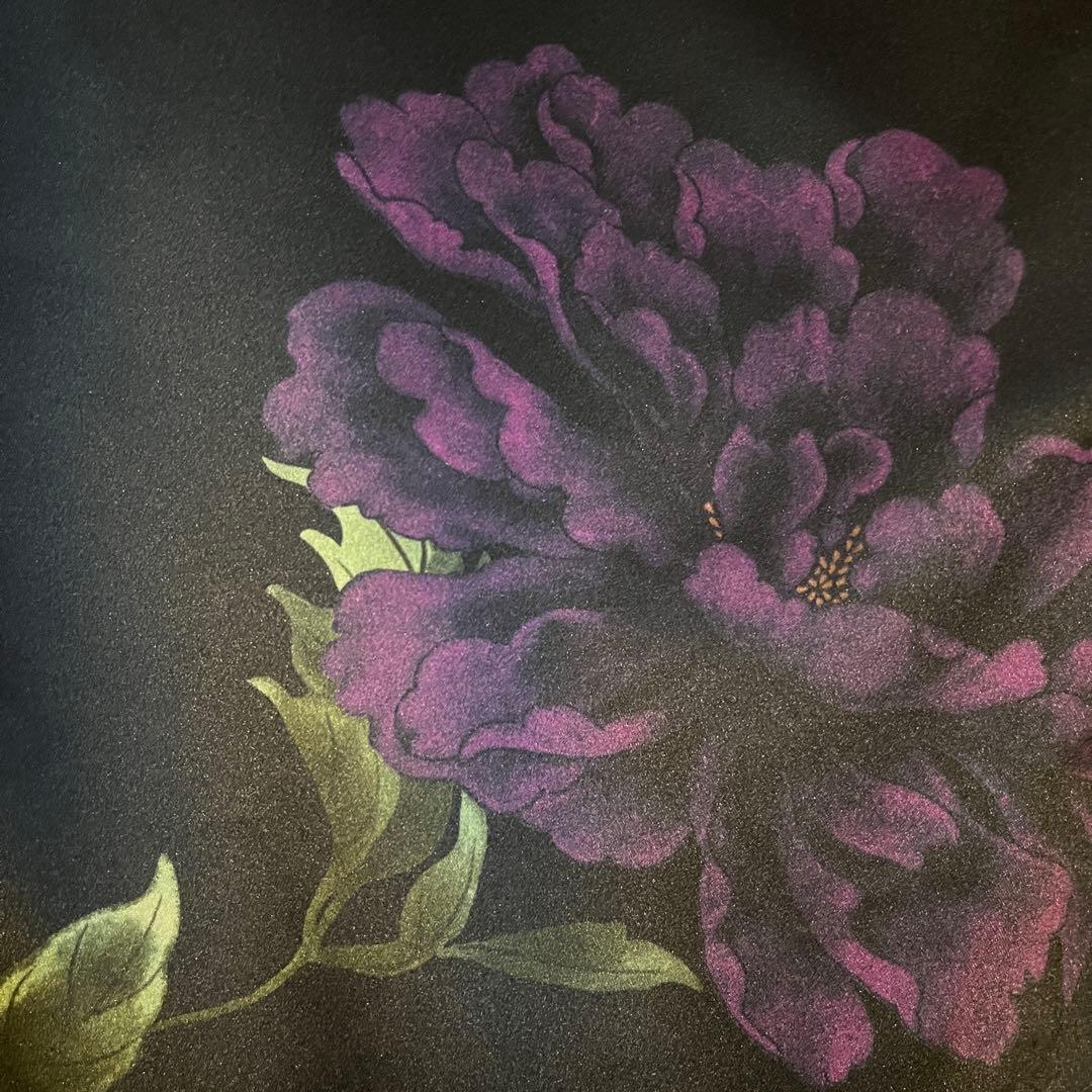 極美品 &ellecy アンドエルシー ワイドパンツ 牡丹柄 花柄 M