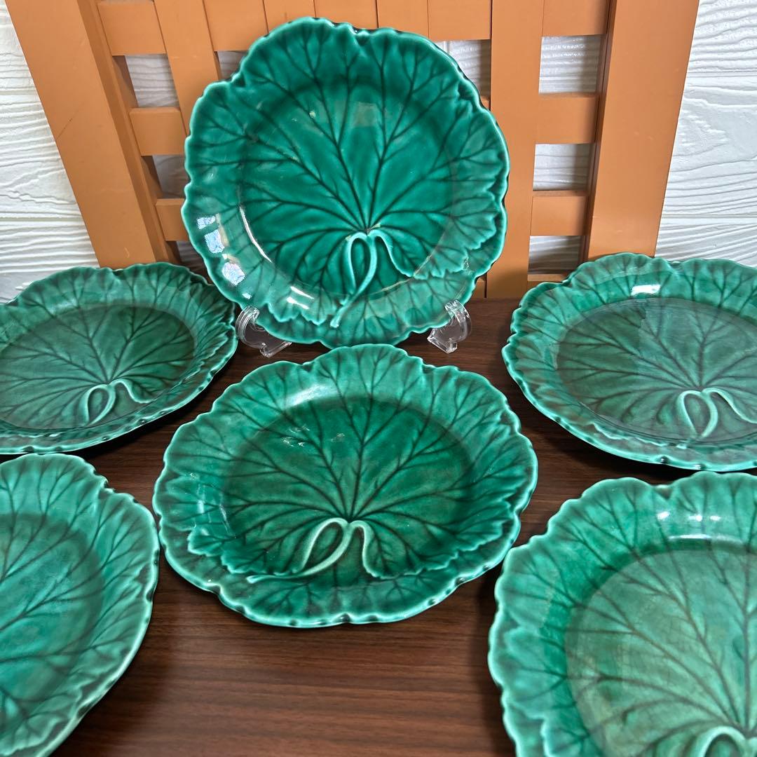 ウェッジウッド マジョリカ焼 greenleaf プレート皿 6枚セット