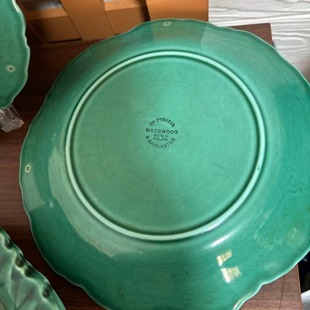 ウェッジウッド マジョリカ焼 greenleaf プレート皿 6枚セット