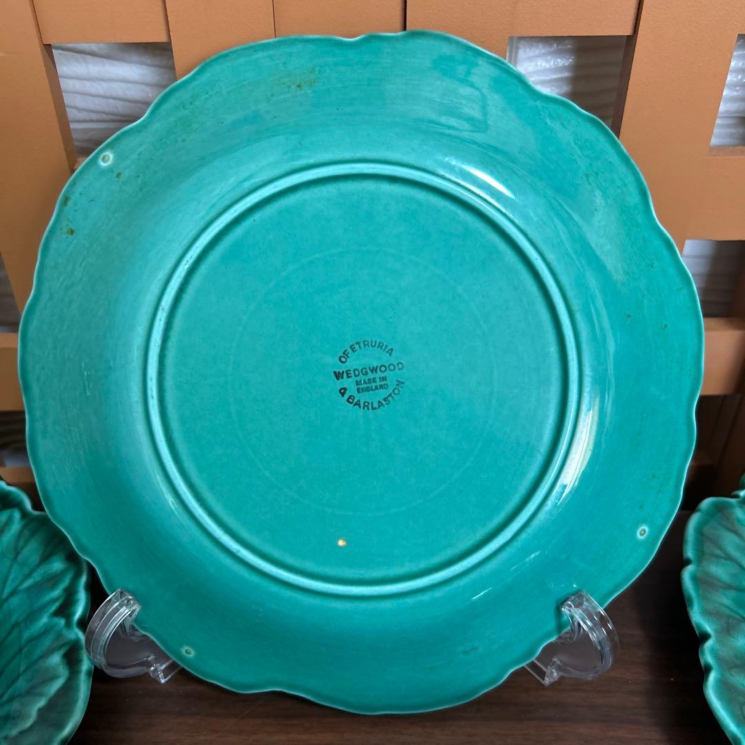 ウェッジウッド マジョリカ焼 greenleaf プレート皿 6枚セット