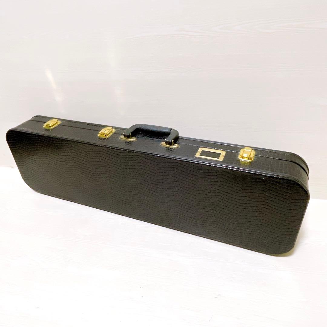 【極美品】沖縄三線 人工皮 蛇柄 沖縄三味線 和楽器 ハードケース 教本付