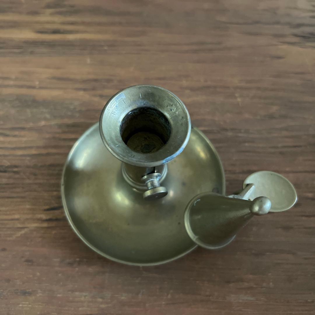 キャンドル スナッファー付き 真鍮燭台 ホルダー スタンド フランスアンティーク