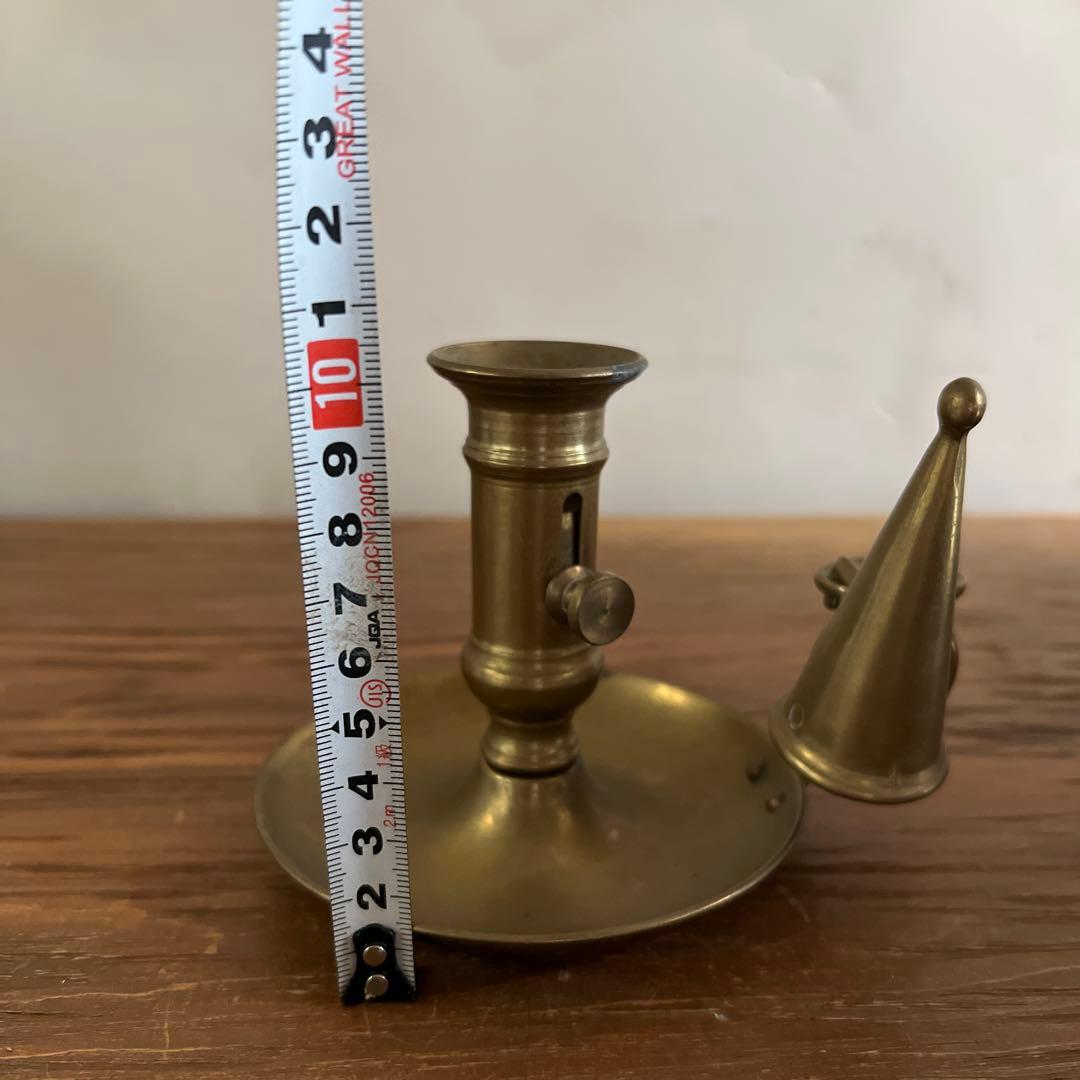 キャンドル スナッファー付き 真鍮燭台 ホルダー スタンド フランスアンティーク