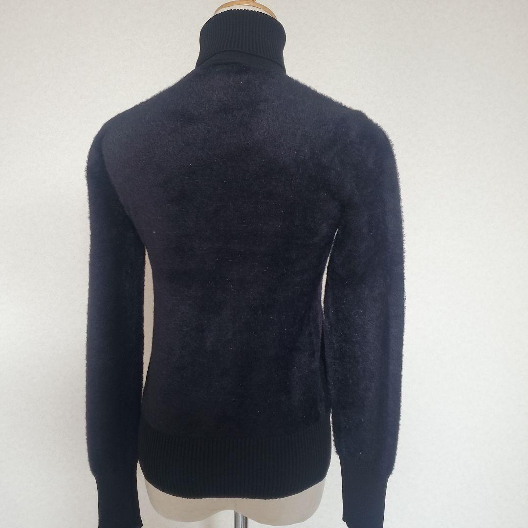 DESCENTE CRYSTAL ラメミックスシャギータートルネックセーター