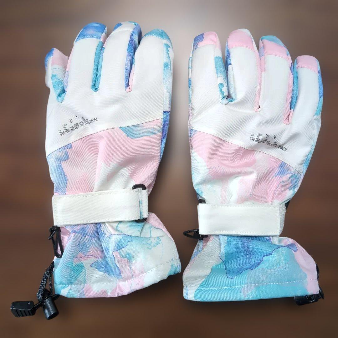 「美品」 スノーボードウェア上下&スノーグローブ3点 女性用