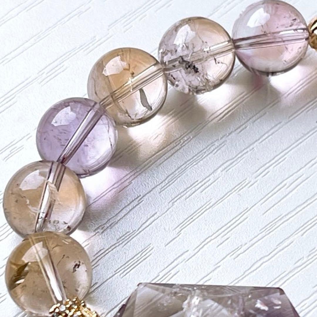 とおかさま様♥️アメトリン 六芒星(大粒)＆アメトリン タンブル天然石ブレスレット