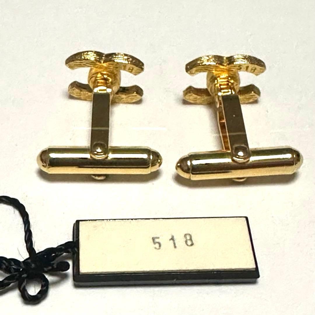 シャネル　CHANEL　カフスボタン　カフスリンク　ココマーク　ゴールド　極美品
