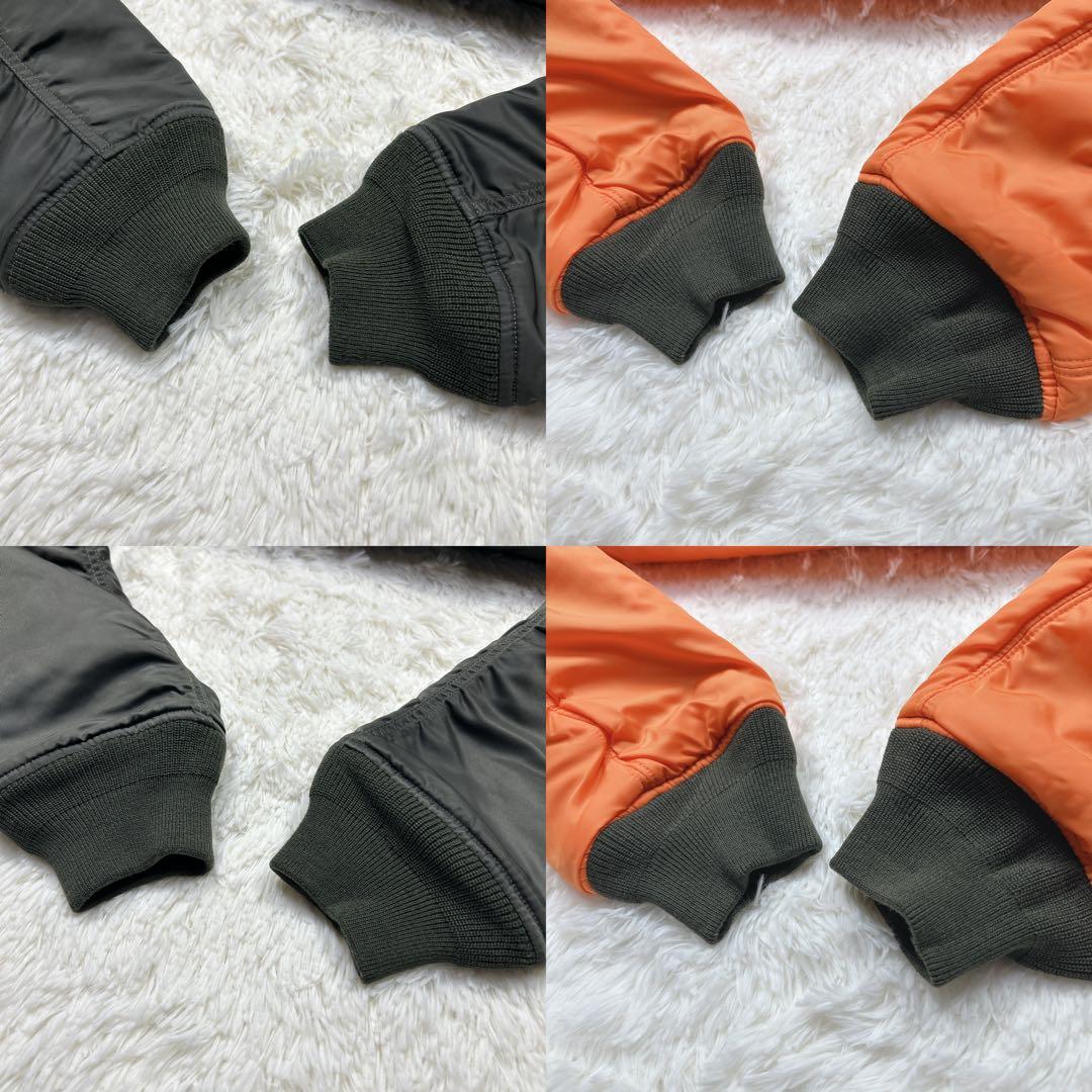 極美品　希少カラー　アルファインダストリーズ　MA-1 グレーカーキ 短丈　XL