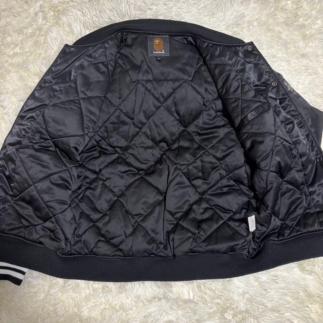 【大人気✨】 Mr.BATHING APE エイプ　スタジャン　ブラック　長袖