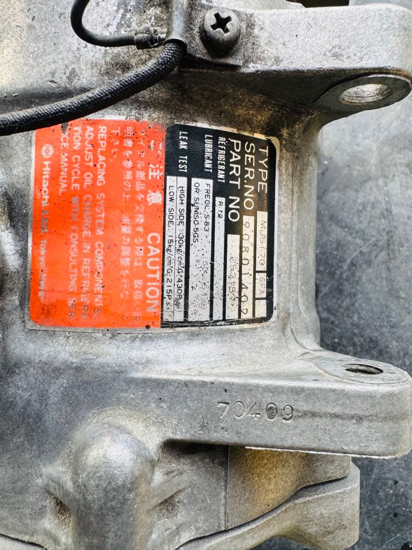 フェアレディZ Z32 前期エアコンコンプレッサー MJS170 6FA 中古
