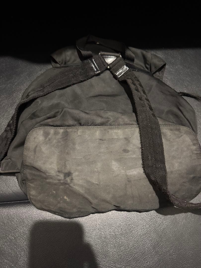 ジャンク品　PRADA ブラックナイロンバックパック リュック　プラダ