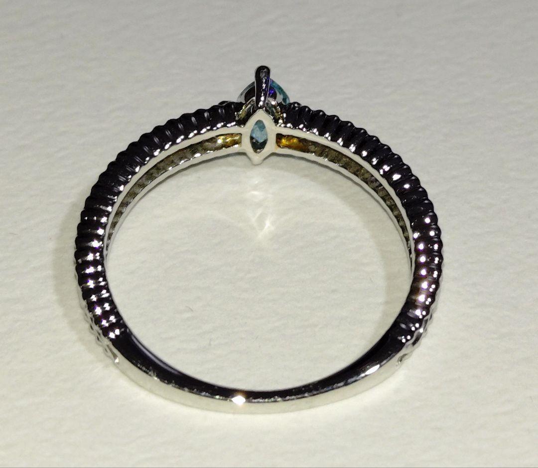 パライバトルマリン　リング　プラチナ　１０号　マーキス