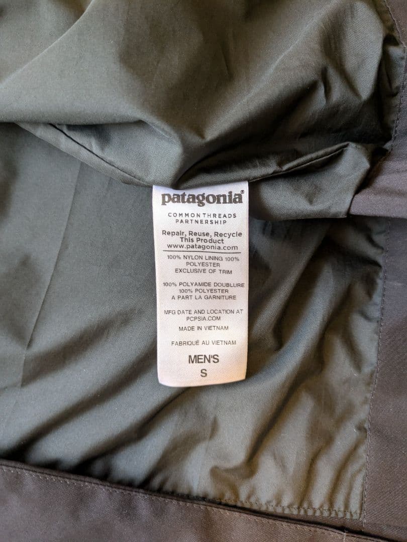 パタゴニア　フォグバンクトレンチコート　黒　Sサイズ　希少　廃盤品