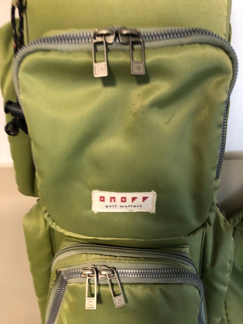 【送料込み】廃盤希少品　ONOFF オノフ キャディバッグ　ナイロン グリーン