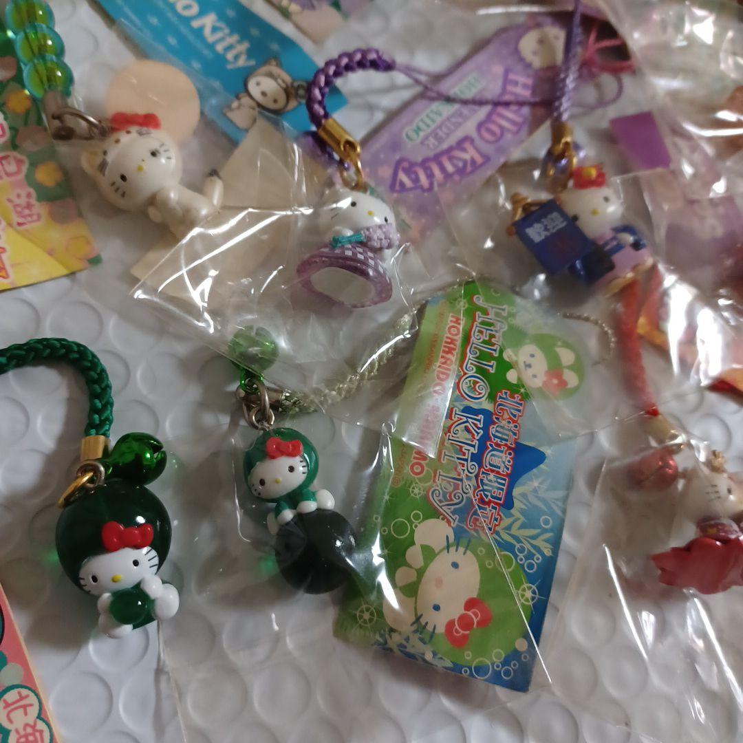 ハローキティ　ご当地　根付け　ストラップ　14個セット　サンリオ　レトロ　当時物