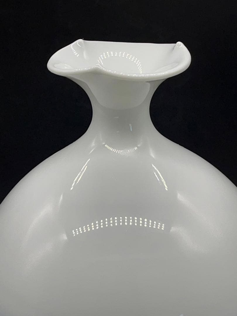 藤井朱明 壺 花瓶 花器 日展人気作家 有田焼 在銘 -275-