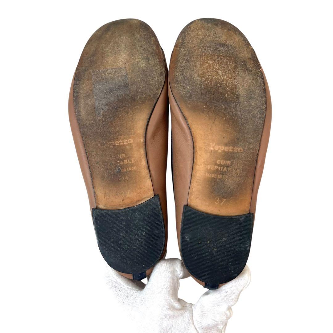 美品】repetto フローラ フラットパンプス コンビレザー - メルカリ