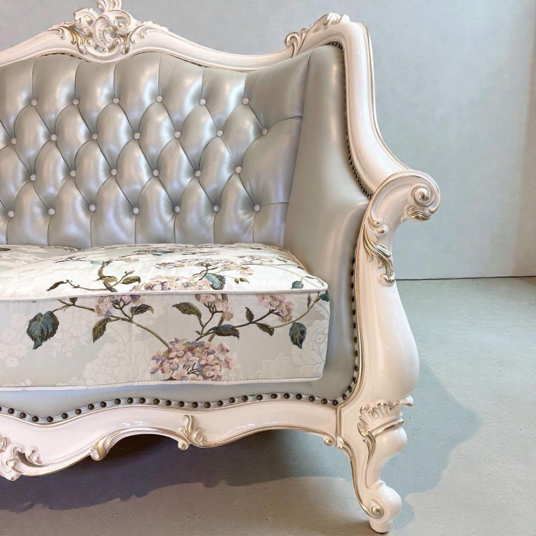 オーダーメイドソファ 2人掛け シルバー