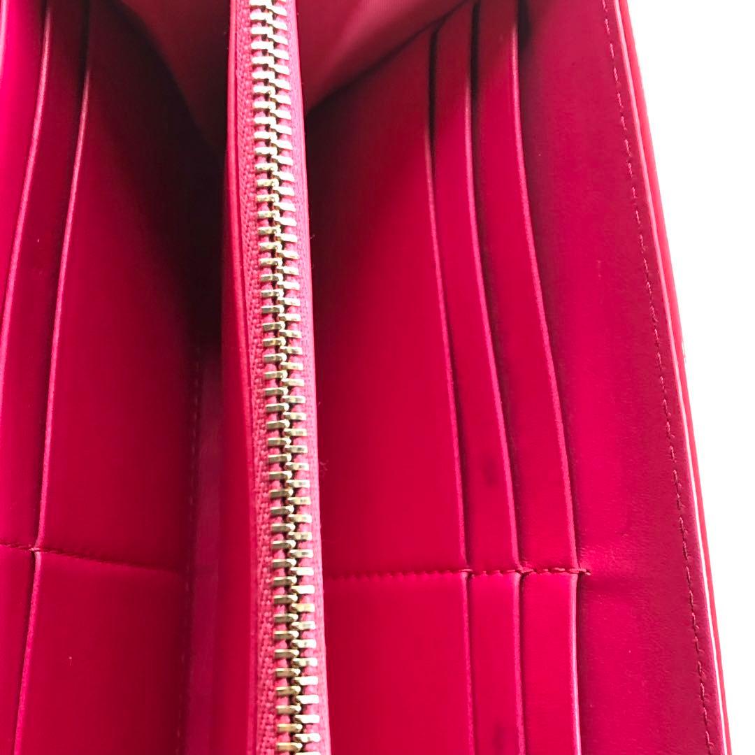 Dior ディオール レディディオール 長財布 ピンク チャーム付