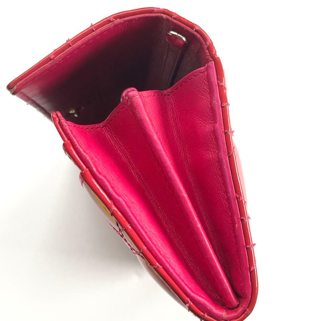 Dior ディオール レディディオール 長財布 ピンク チャーム付