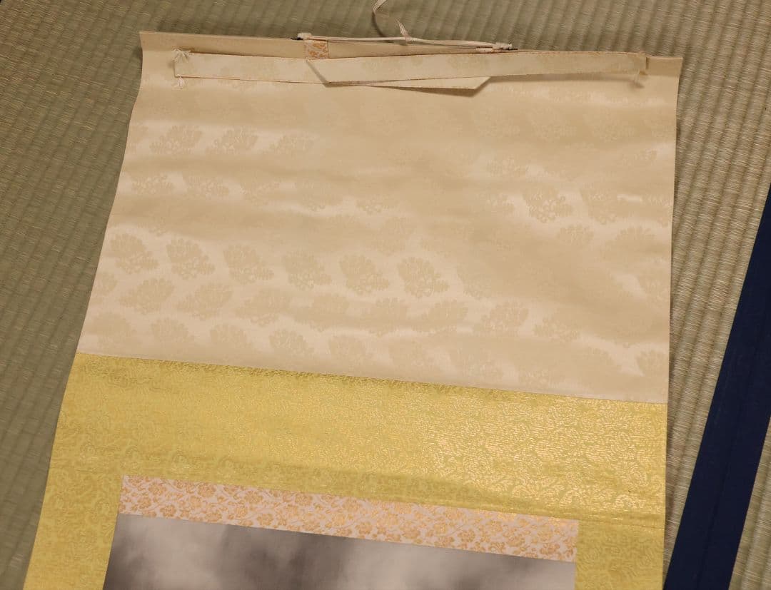 真作】日本画 福山一成 昇り龍 絹本 掛軸 彩色 清光会所属 MB117