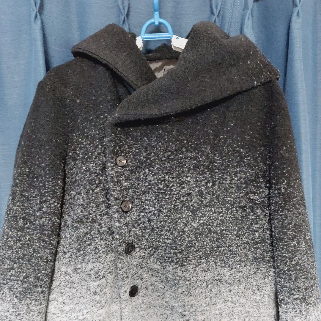 NO ID. BLACK グラデーションウールフーデッドコート - メルカリ